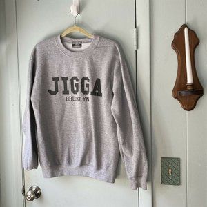 Kings of NY Jigga Brooklyn Sweatshirt Gray Crewneck Medium